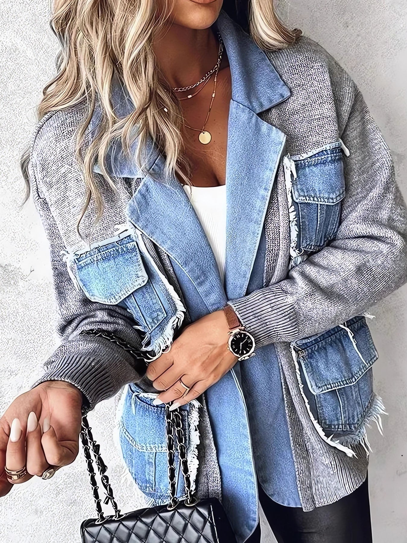 Lariful Denim Cardigan Coat