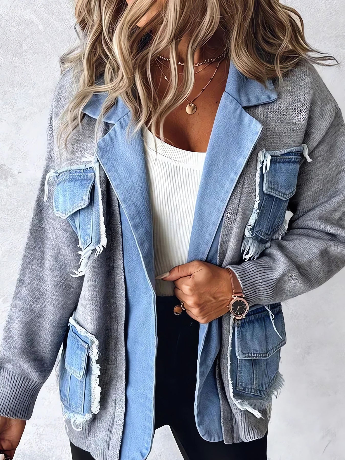 Lariful Denim Cardigan Coat