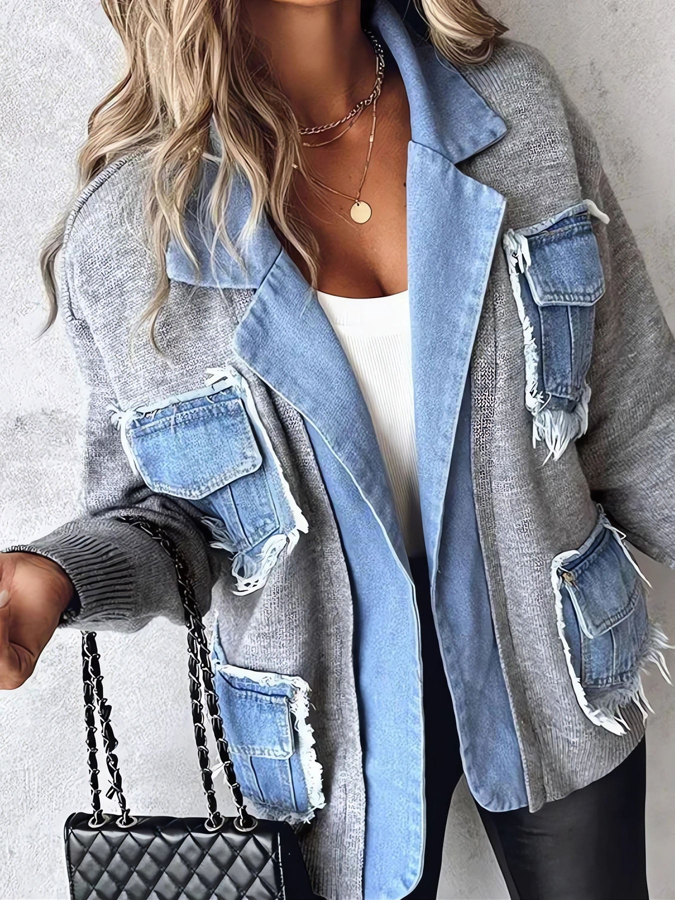 Lariful Denim Cardigan Coat