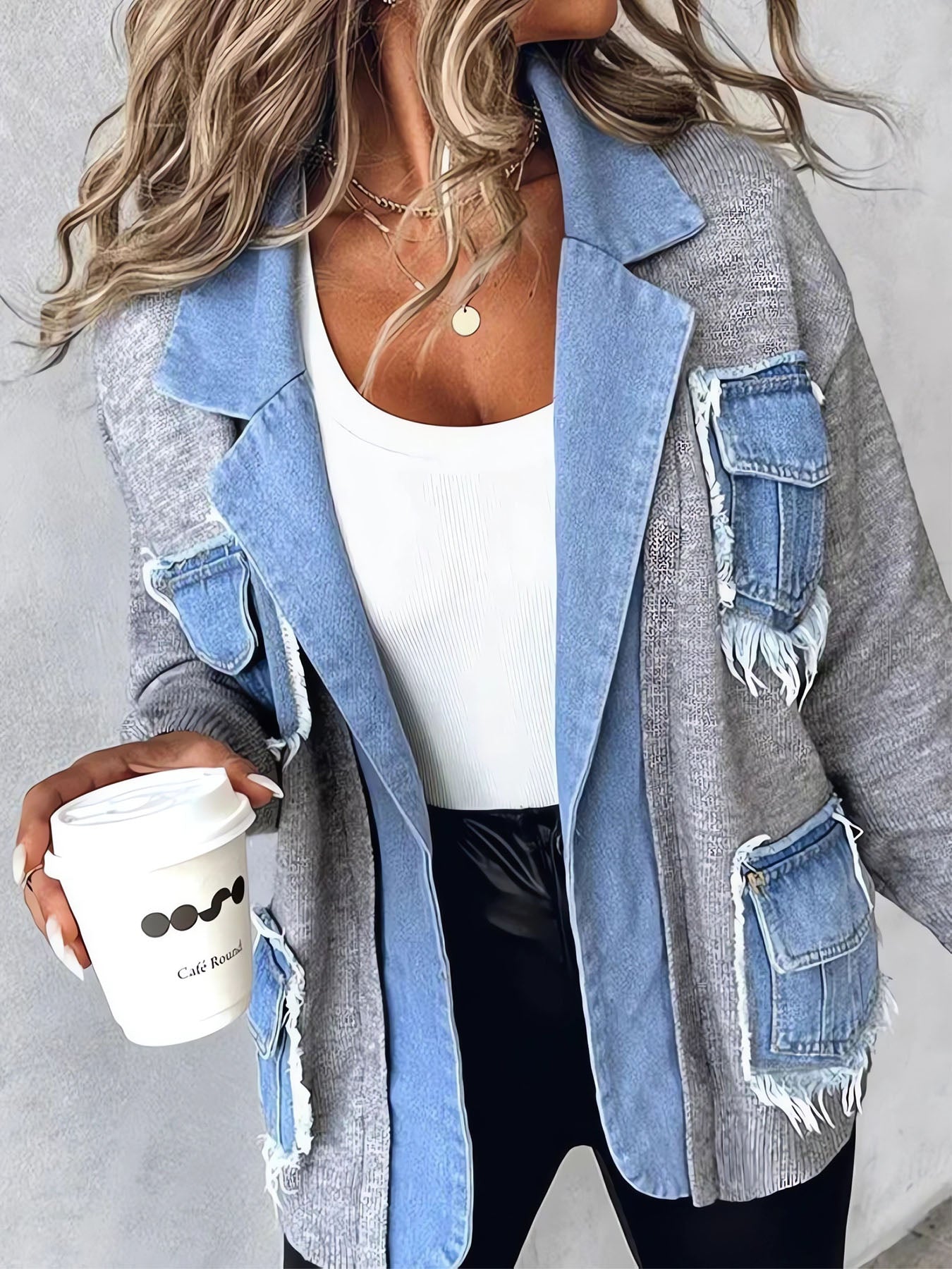 Lariful Denim Cardigan Coat