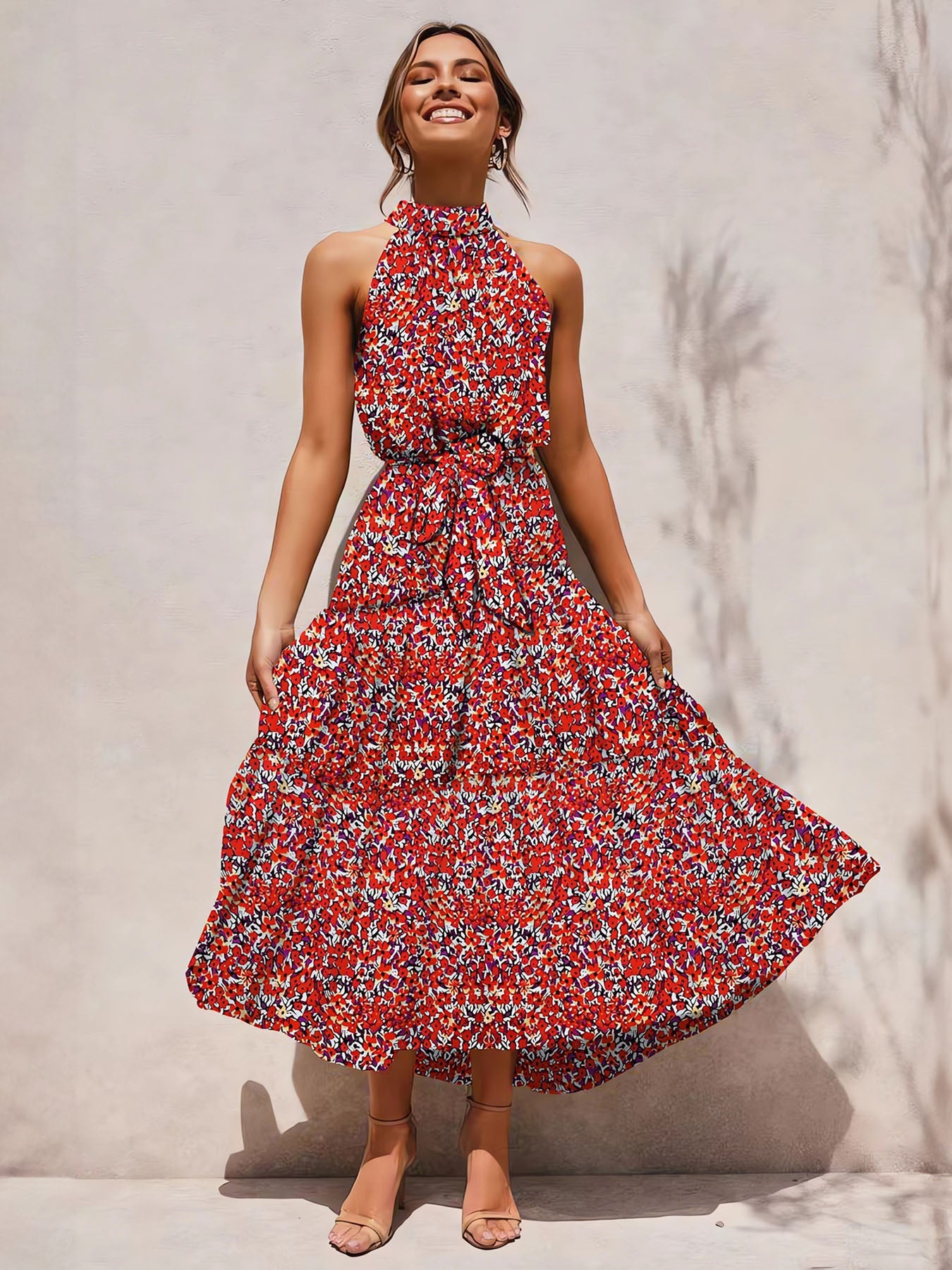 Lariful Polka Floral Dress