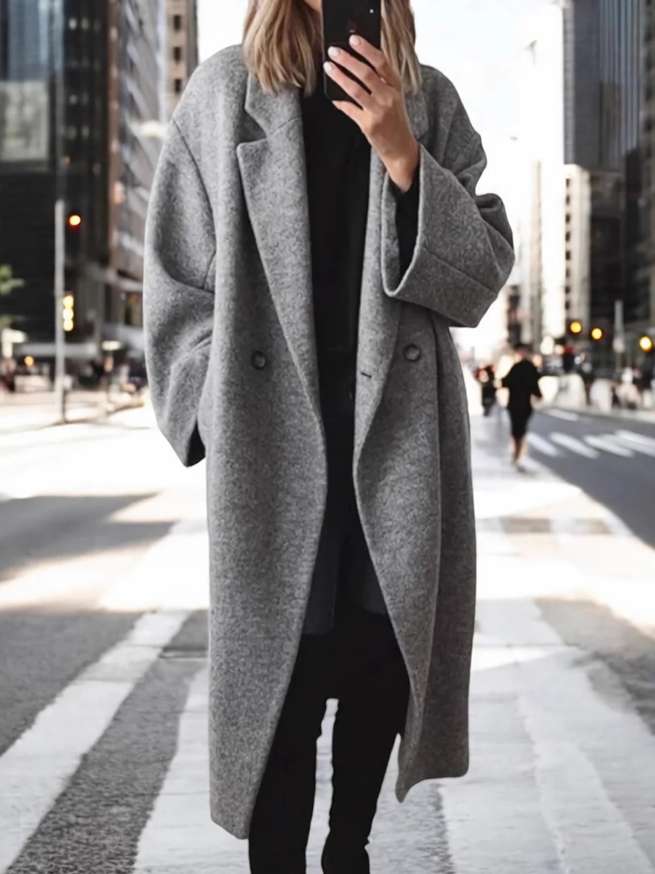 Lariful Woolen Trench Long Coat