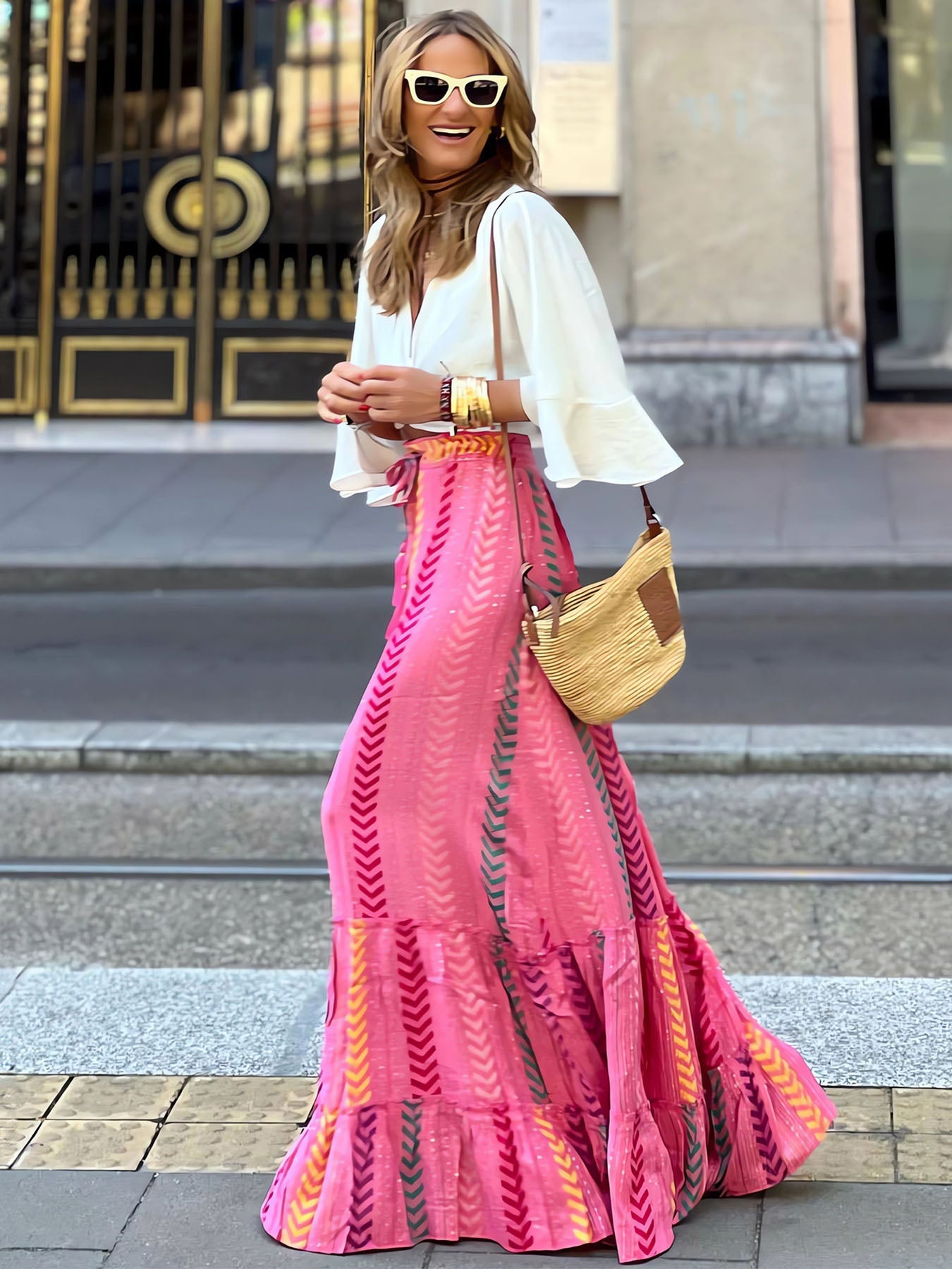 Lariful Pink Comfy Half Dress