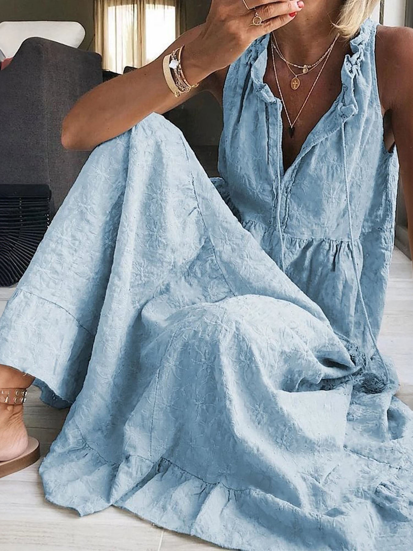 Lariful Loose Hem Maxi Dress