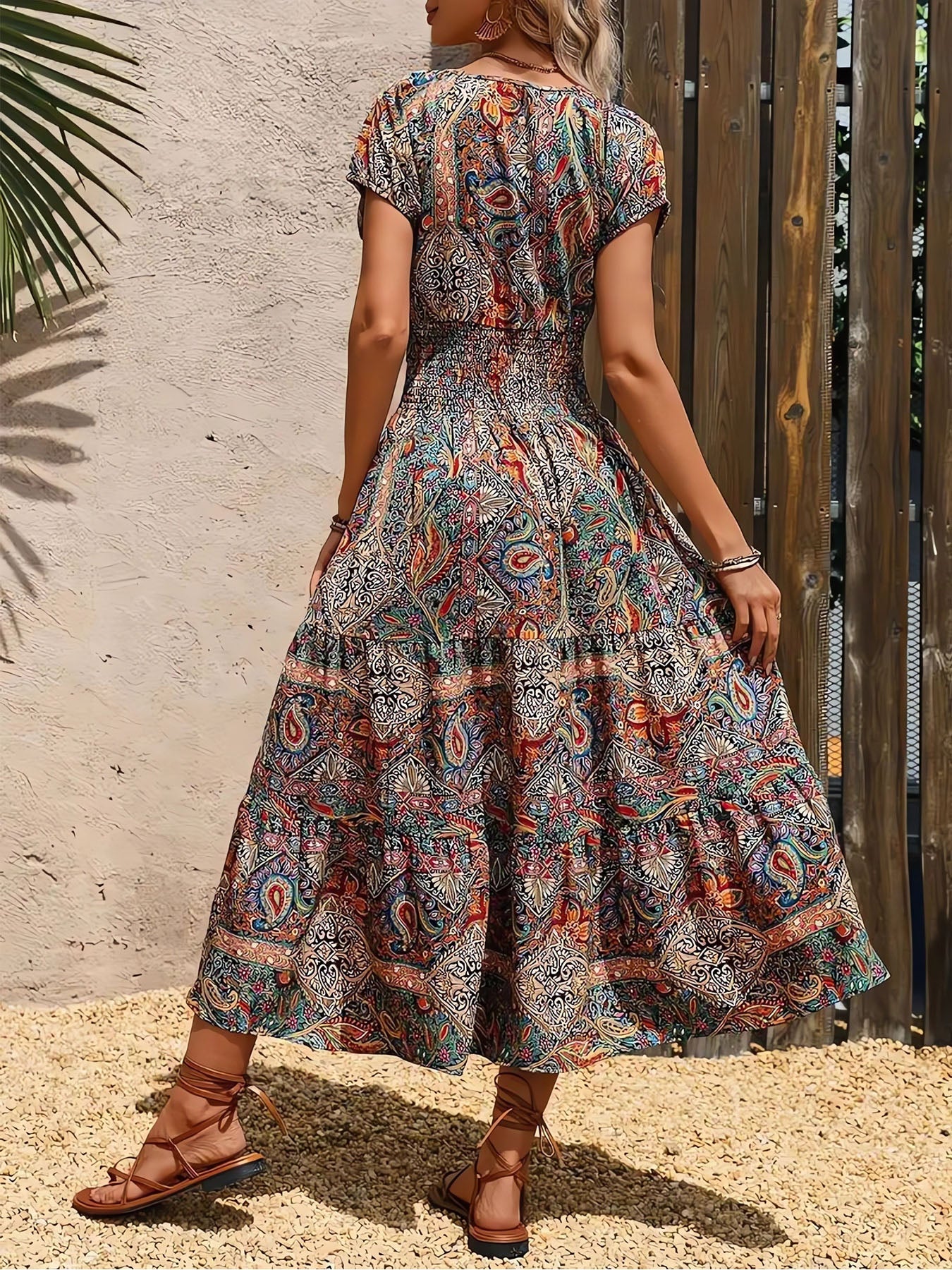 Lariful Maxi Retro Boho Dress