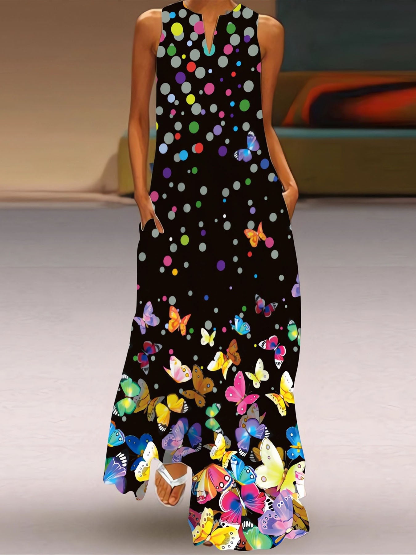 Lariful Polka Dot Butterfly Dress