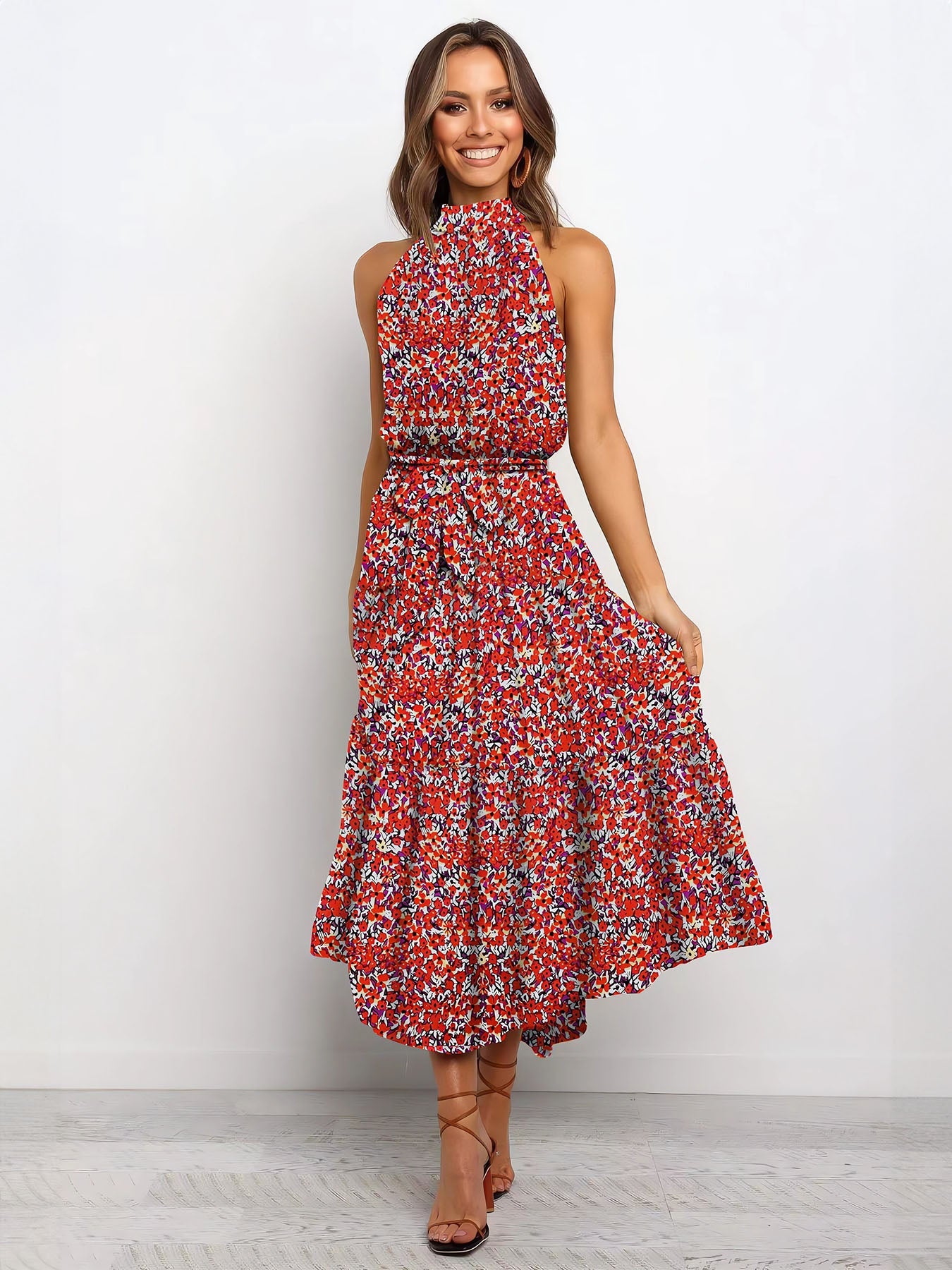 Lariful Polka Floral Dress