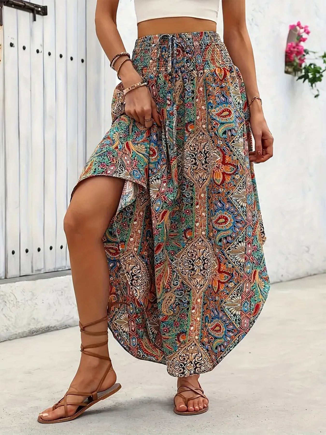 Lariful Boho Ethnic Skirt