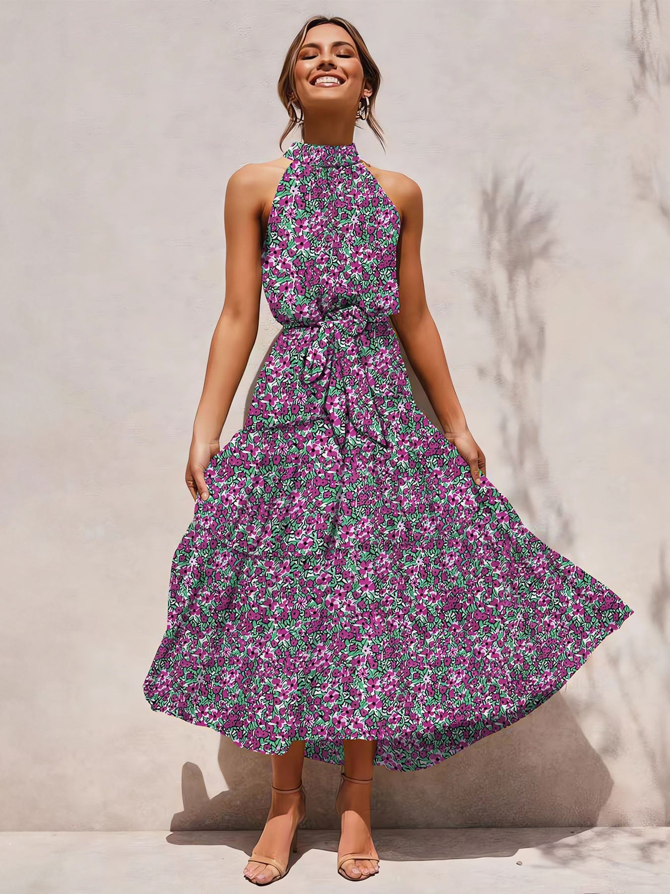 Lariful Floral Polka Dress