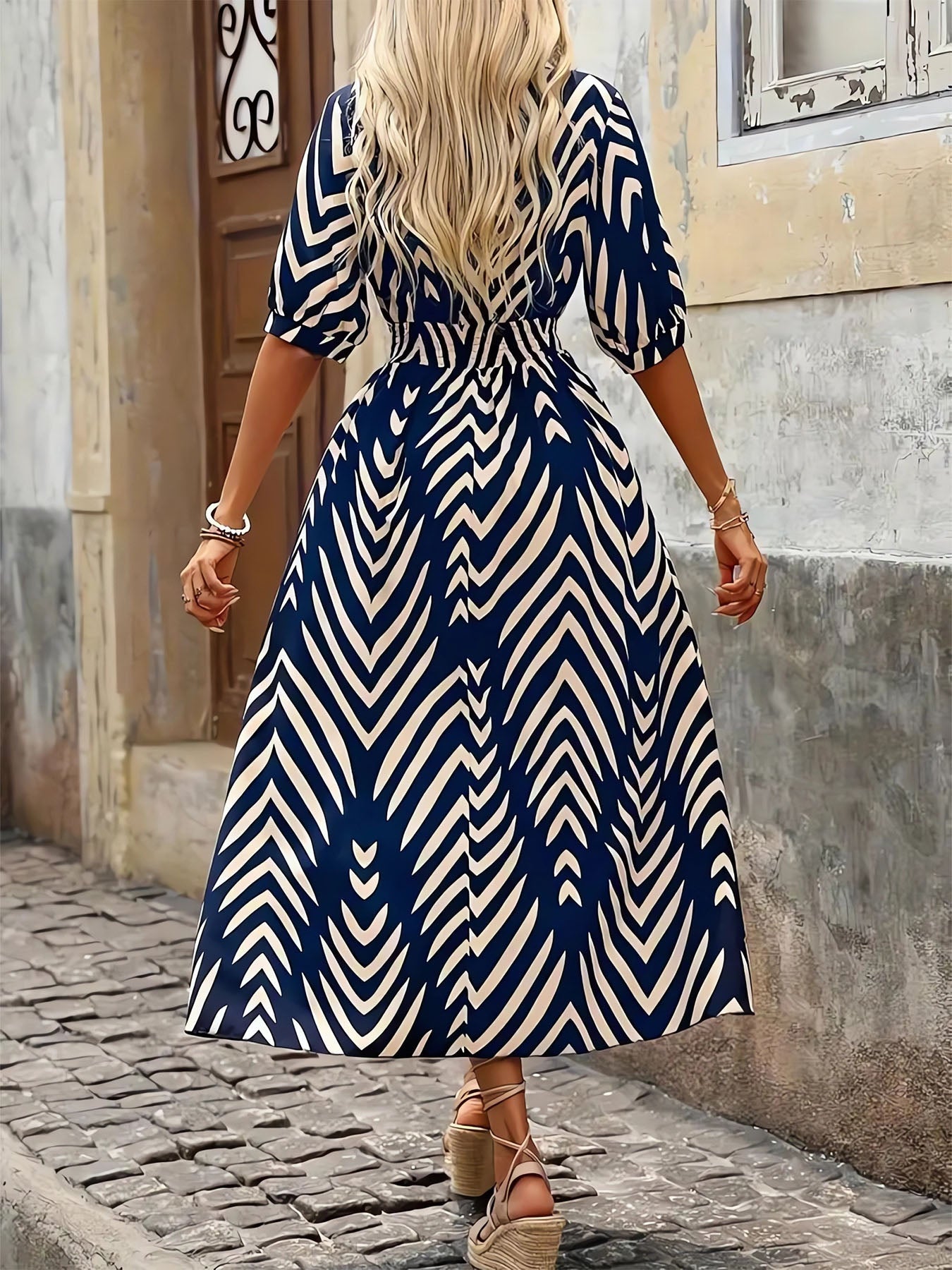 Lariful Tie-dye Swing Dress