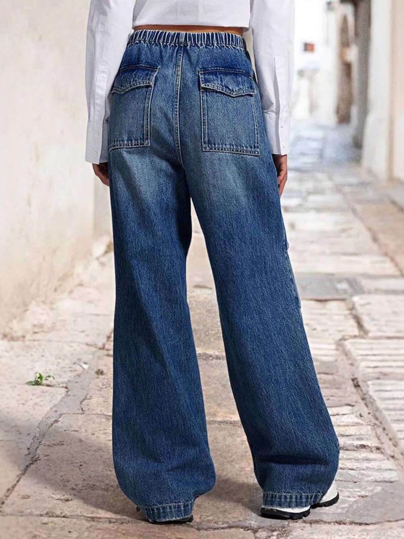 Lariful Loose Pleated Jeans