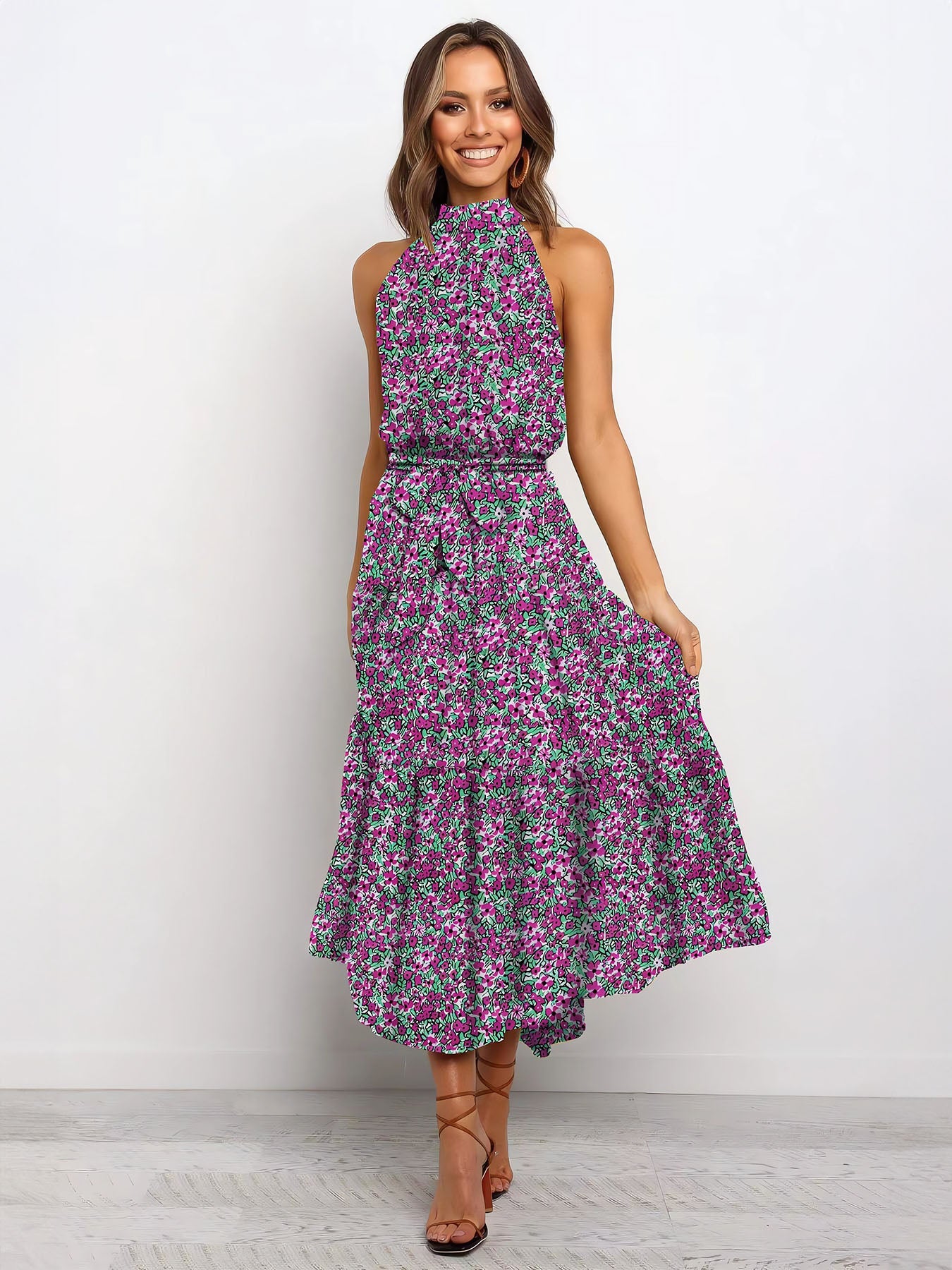 Lariful Floral Polka Dress