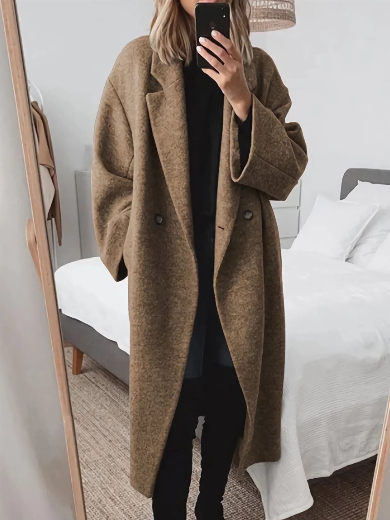 Lariful Woolen Long Trench Coat