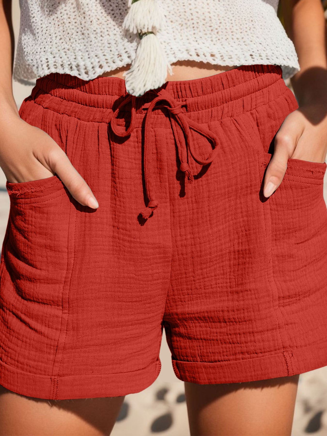 Lariful Cotton Tie Shorts