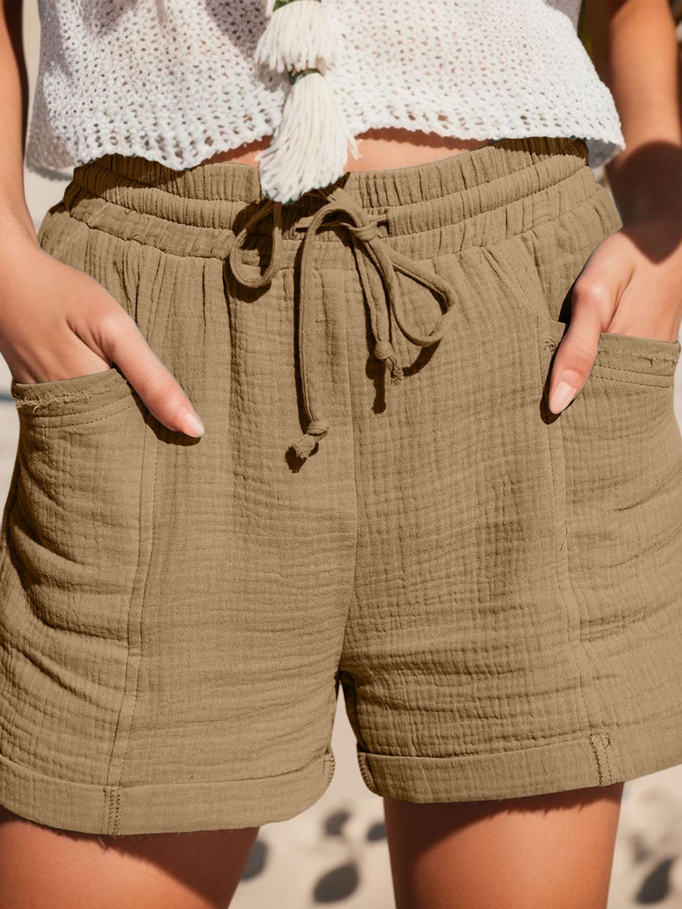 Lariful Cotton Tie Shorts