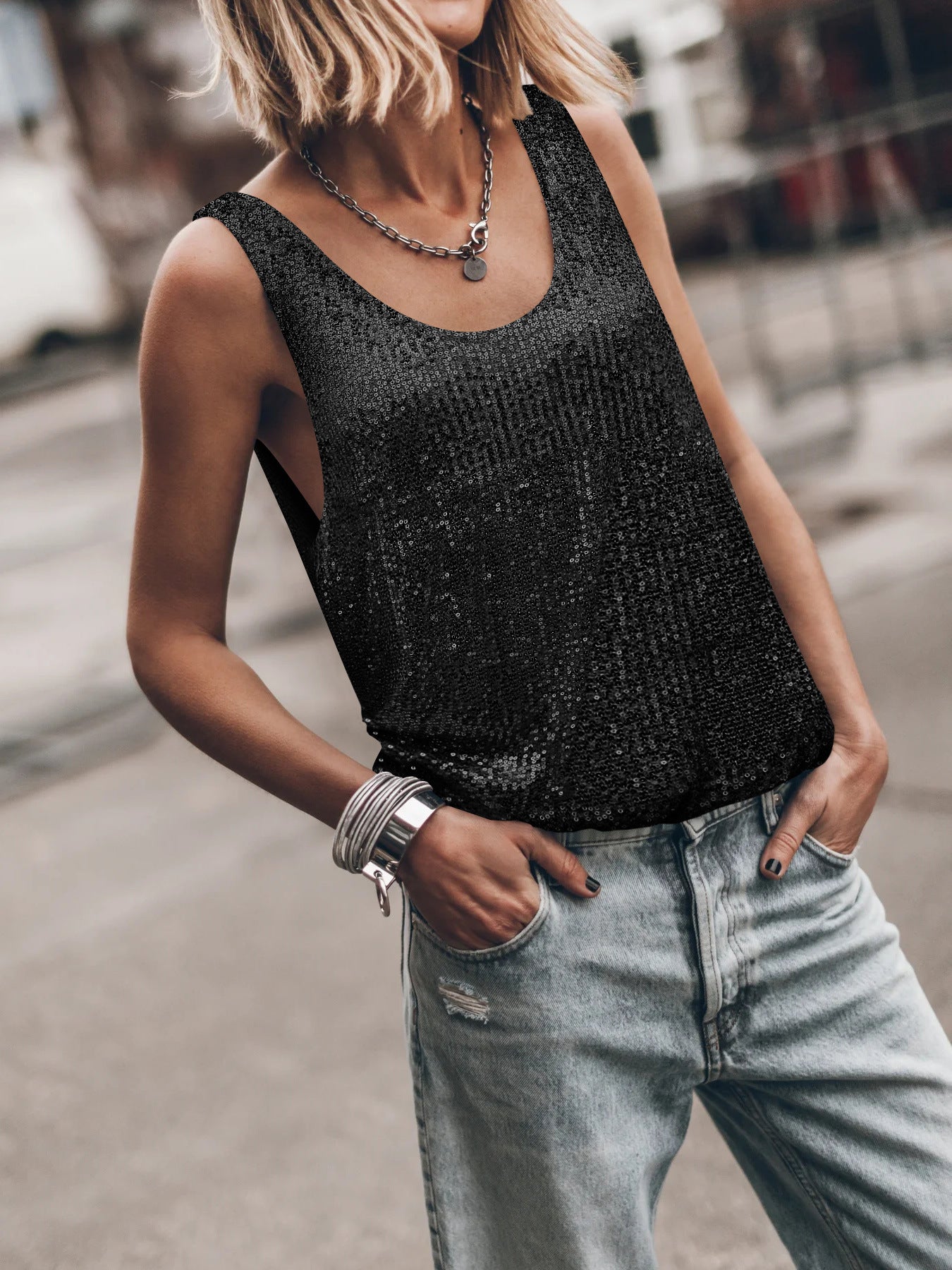 Lariful Sequined Camisole